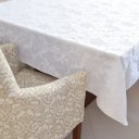 Ver imagem 1 de Toalha de Mesa Jantar 6 Lugares Jacquard 2,10x1,40m Branco