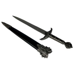 Adaga Punhal Medieval em Metal Anime 35 X 8 Cm - 5
