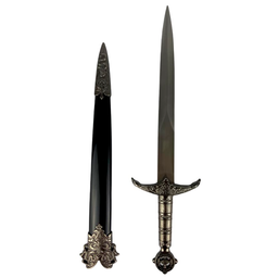Adaga Punhal Medieval em Metal Anime 35 X 8 Cm - 12