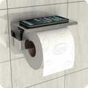 Ver imagem 1 de Porta Papel Higienico Com Suporte Para Celular Inox ELG
