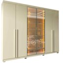 Ver imagem 2 de Guarda Roupa 6 Portas Casal 2 Reflecta Led Imperatriz Off White - Gelius