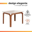 Ver imagem 6 de Mesa Sala de Jantar 1,20m Tampo em Vidro Madeirado-off White