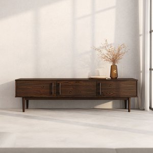 Rack de Tv 75 Minimalista 180 Cm Cor Imbuia 3 Portas Tecca Idimex