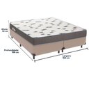 Ver imagem 3 de Cama Box Bege e Colchão Light Espuma D33 Queen Ortobom