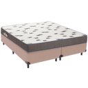 Ver imagem 1 de Cama Box Bege e Colchão Light Espuma D33 Queen Ortobom