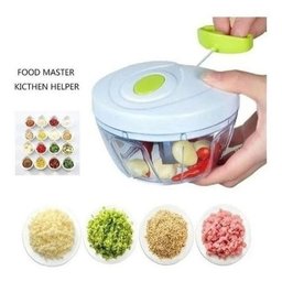 Triturador Alho Manual Processador Picador Fatiador Legumes P - 5