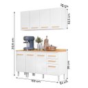 Ver imagem 2 de Conjunto de Cozinha Lily Modulado com 8 Portas 2 Gavetas