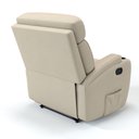 Ver imagem 3 de Poltrona do Papai Reclinável em Couro Cor Bege Reclinação Manual - Modelo Florença