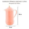 Garrafa Térmica Vintage Clássica Rosa Café Chá 1 Litro - 3