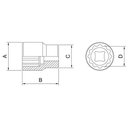 Ver imagem 2 de Soquete Estriado em Aço Cromo Vanádio 1/2" - Encaixe 1/2" Tramontina Pro Tramontina