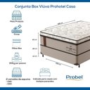 Ver imagem 7 de Conjunto Box Viúva Mola Probel Prohotel Casa (128x188x66cm)