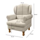 Ver imagem 5 de Poltrona de Amamentação Sabrina Fixa com Puff Linho Bege - Phoenix Baby