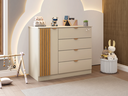 Ver imagem 2 de Cômoda Sapateira 3 Gavetas 1 Porta Organizadora Infantil Ayla Off White - Phoenix Baby
