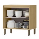 Ver imagem 2 de Balcão de Cozinha 80 Cm Estela 2 Portas Castanho/off White - Pnr Móveis