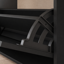 Ver imagem 4 de Sapateira Preta 2 Portas Basculantes 12 Pares Organizador de Calçados para Quarto