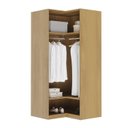 Ver imagem 6 de Guarda Roupa de Canto Reto Planejado 95cm Porta Reflecta e Cabideiros Jade CabeCasa MadeiraOriginals Bege