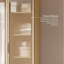 Ver imagem 4 de Guarda Roupa de Canto Reto Planejado 95cm Porta Reflecta e Cabideiros Jade CabeCasa MadeiraOriginals Bege