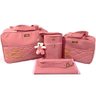 Bolsa Maternidade Bebê Kit 4 Peças Trocador Rosa Impermeável - 3