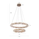 Ver imagem 5 de Lustre Pendente Nordecor Kazy 2883 Ouro Brilho Led Bivolt