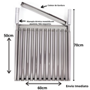 Ver imagem 2 de Grelha Argentina Churrasco Parrila Inox Reforçada 60 X 50