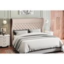 Ver imagem 5 de Cabeceira para Cama Box Queen 178cm Bono Courino Marrom | Linho Bege - Sallar Home
