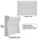Ver imagem 2 de Cabeceira para Cama Box Queen 178cm Bono Courino Marrom | Linho Bege - Sallar Home