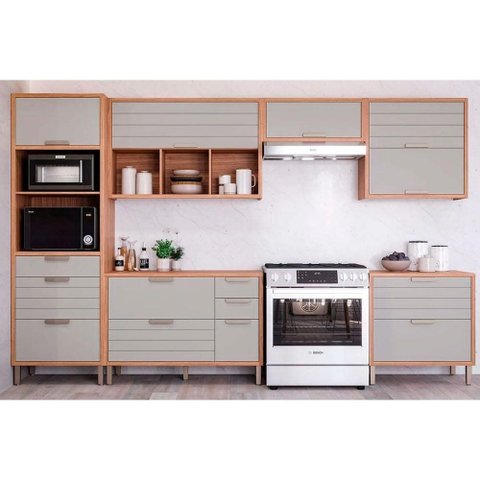 Cozinha Modulada Mgm 6 Peças Eloise Cz023 Cinamomo/platina