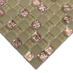 Pastilha de Vidro para Cozinha Banheiro Rose Duna 30x30cm - 5