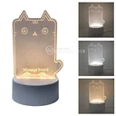 Ver imagem 1 de Luminaria Led Escrever de Caneta Lousa Quadro Mesa Anotações Gato