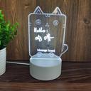 Ver imagem 2 de Luminaria Led Escrever de Caneta Lousa Quadro Mesa Anotações Gato