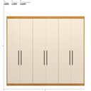 Ver imagem 7 de Guarda Roupa Venice 6 Portas, 4 Gavetas e 3 Cabideiros Cinamon Touch/off White - Demóbile