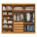 Ver imagem 6 de Guarda Roupa Venice 6 Portas, 4 Gavetas e 3 Cabideiros Cinamon Touch/off White - Demóbile