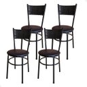 Ver imagem 1 de Conjunto 4 Cadeiras para Cozinha Viena:preto