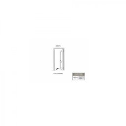 Porta Pivotante Lambri de Aluminio com Friso Puxador de 80cm 215x105 Lucasa Aluminio - 3