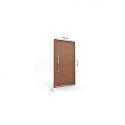 Porta Pivotante Lambri de Aluminio Puxador de 80cm 215x105 Lucasa Aluminio - 4