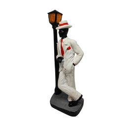 Zé Pelintra no Poste Imagem Orixá Em Resina 15 cm Axé Loja Mistica Zé Pelintra no Poste 15 cm - 5