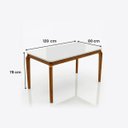 Ver imagem 3 de Conjunto Mesa de Jantar Pedro Art Assento com 4 Cadeiras 1,20 x 0,80 Marrom
