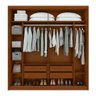 Guarda-roupa Casal Velaris 2 Portas com Espelho 100% Mdf Frassino/off White 65299.59 - Móveis Lopas - 4