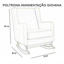 Ver imagem 7 de Poltrona Amamentação Giovana Balanço com Puff Linho Cinza
