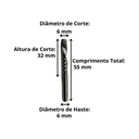 Ver imagem 2 de Fresa de Topo 1 Corte Downcut