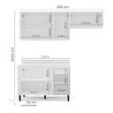 Ver imagem 4 de Cozinha Completa Amara 6 Portas 3 Gavetas 40250087 Branco - Politorno