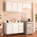 Ver imagem 1 de Cozinha Completa Amara 6 Portas 3 Gavetas 40250087 Branco - Politorno