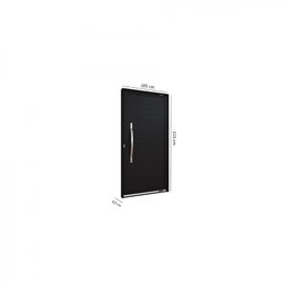 Porta Pivotante Lambri de Aluminio Puxador de 80cm 215x105 Lucasa Aluminio - 4