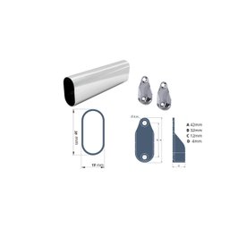 Tubo Cabideiro Oval Arara Para Guarda Roupas P M G Gg Xg:70cm - 5