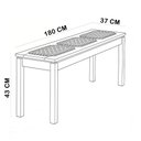Ver imagem 7 de Mesa de Jantar com 02 Bancos de Madeira e 02 Cadeiras com Braço Trammare C07 Corda Preta - Lyam Deco
