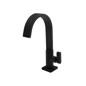 Torneira de Mesa para Lavatório Bica Móvel Preto Fosco - Perflex