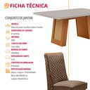 Ver imagem 7 de Mesa de Jantar Carolina 180cm Tampo MDF Vidro com 6 Cadeiras Yasmin
