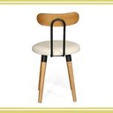 Ver imagem 4 de Kit 2 Cadeiras Ergonomica para Mesa de Jantar Cozinha Madeira com Fixação de Metal Off White