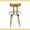 Ver imagem 2 de Kit 2 Cadeiras Ergonomica para Mesa de Jantar Cozinha Madeira com Fixação de Metal Off White