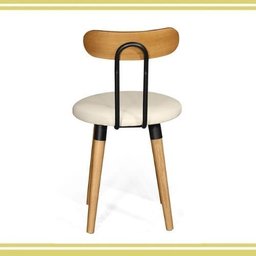 Kit 2 Cadeiras Ergonomica para Mesa de Jantar Cozinha Madeira com Fixação de Metal Off White - 2